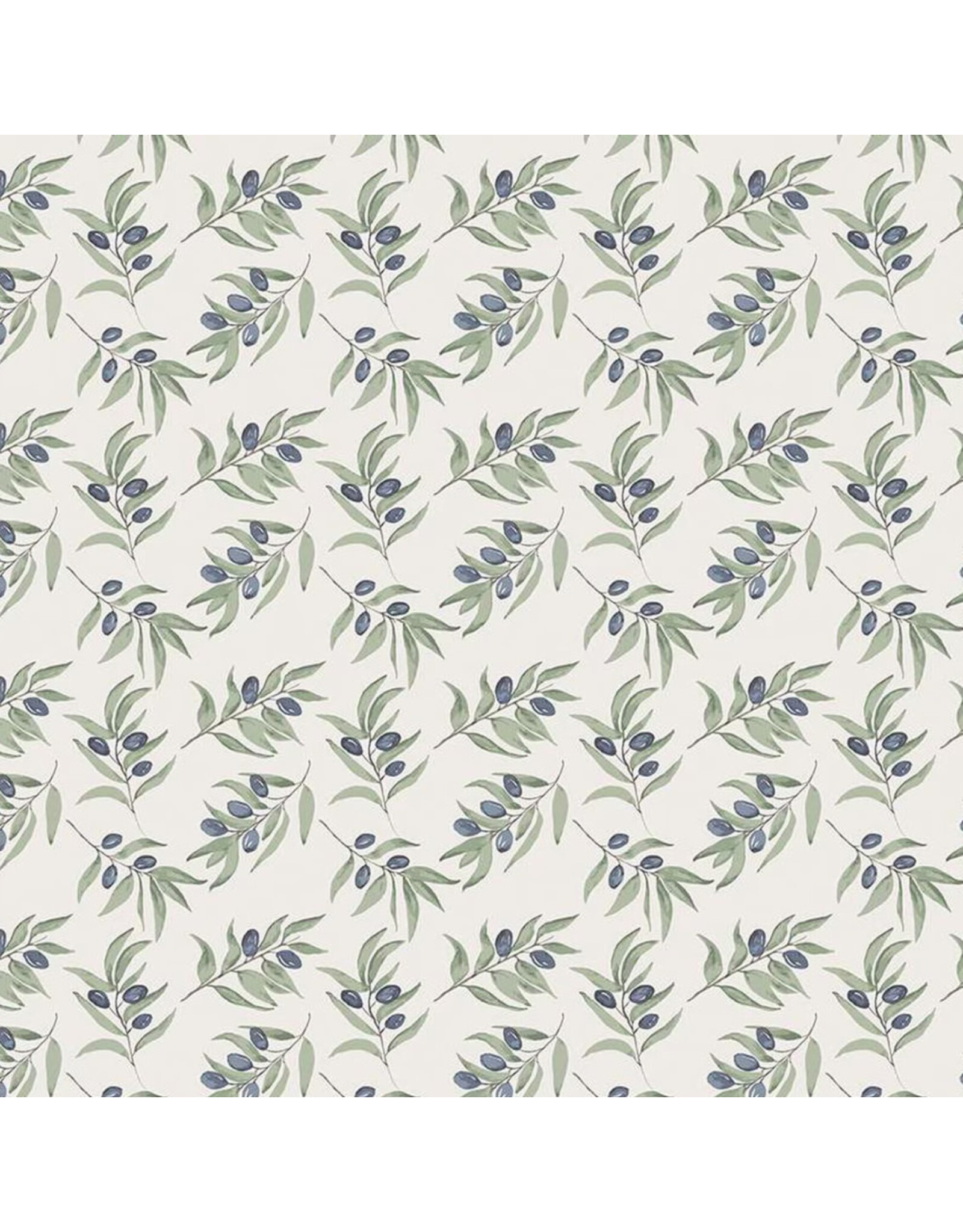 Riley Blake Fabrics Olive Grove, Olive Branches in Ivory, Fabric Half-Yards