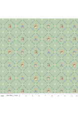 PD's Riley Blake Collection Peter Rabbit and Benjamin Bunny, Lattice in Green, Dinner Napkin