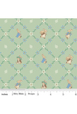 PD's Riley Blake Collection Peter Rabbit and Benjamin Bunny, Lattice in Green, Dinner Napkin