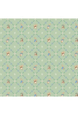 Riley Blake Fabrics Peter Rabbit and Benjamin Bunny, Lattice in Green, Fabric Half-Yards