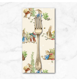PD's Riley Blake Collection Peter Rabbit and Benjamin Bunny, Main in Cream, Dinner Napkin