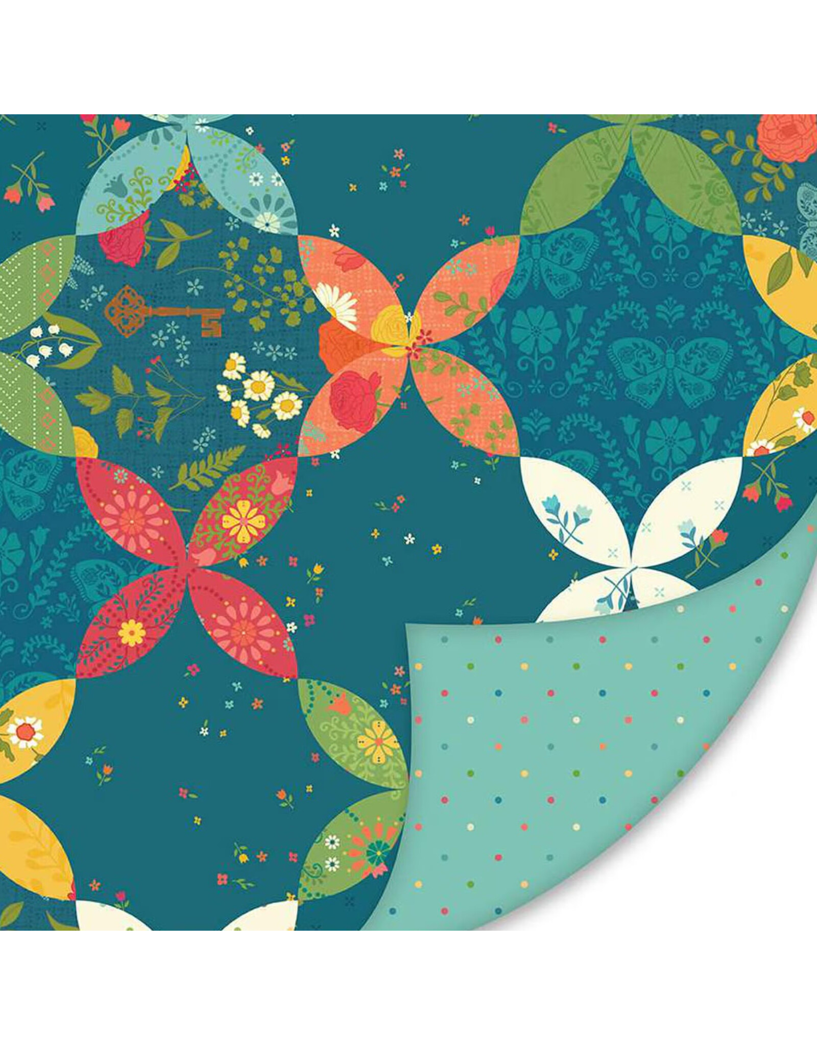 Riley Blake Fabrics Double Lush Velvet, First Blooms, Fabric Half-Yards