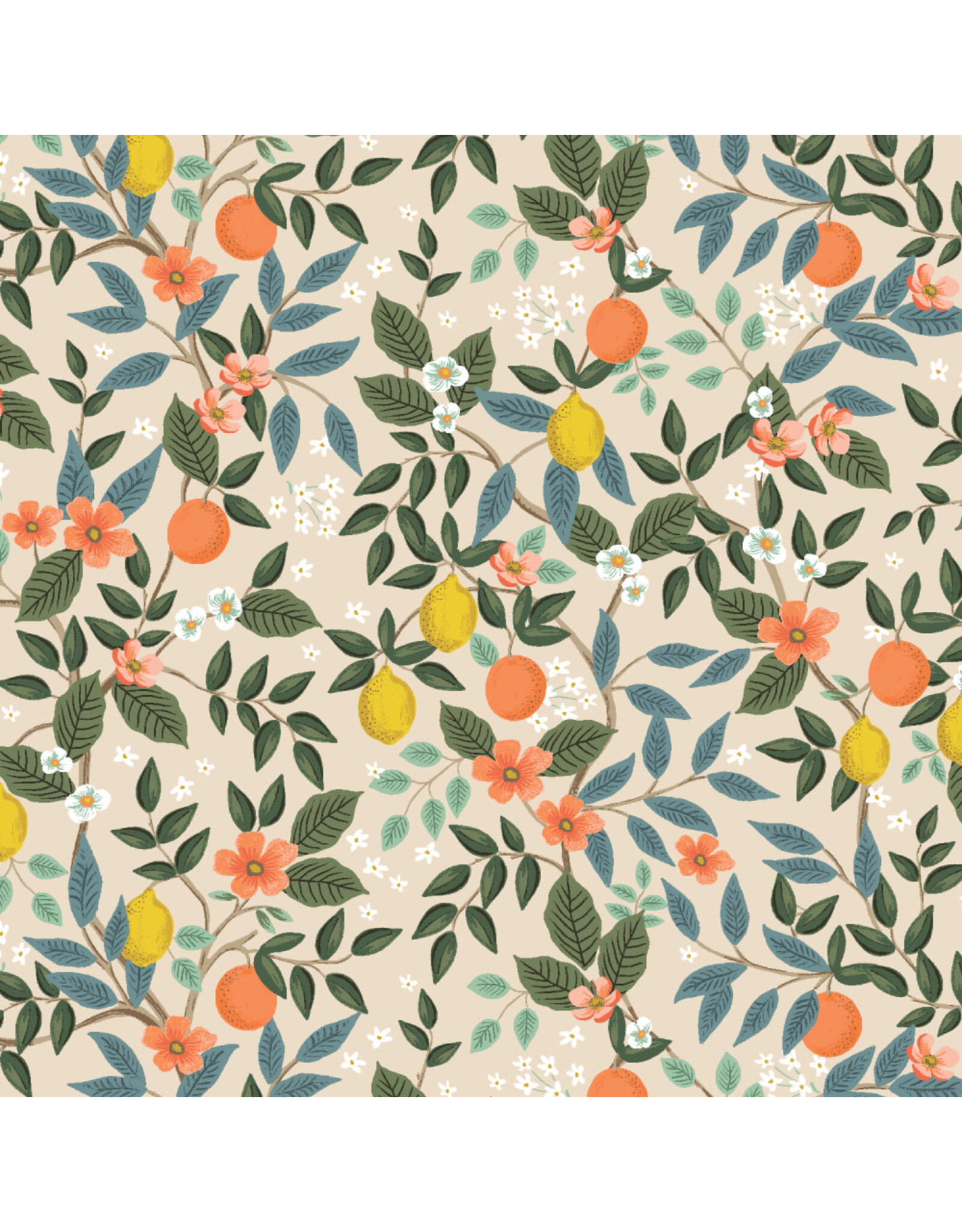 Rifle Paper Co. Bramble, Citrus Grove in Cream, Fabric Half-Yards