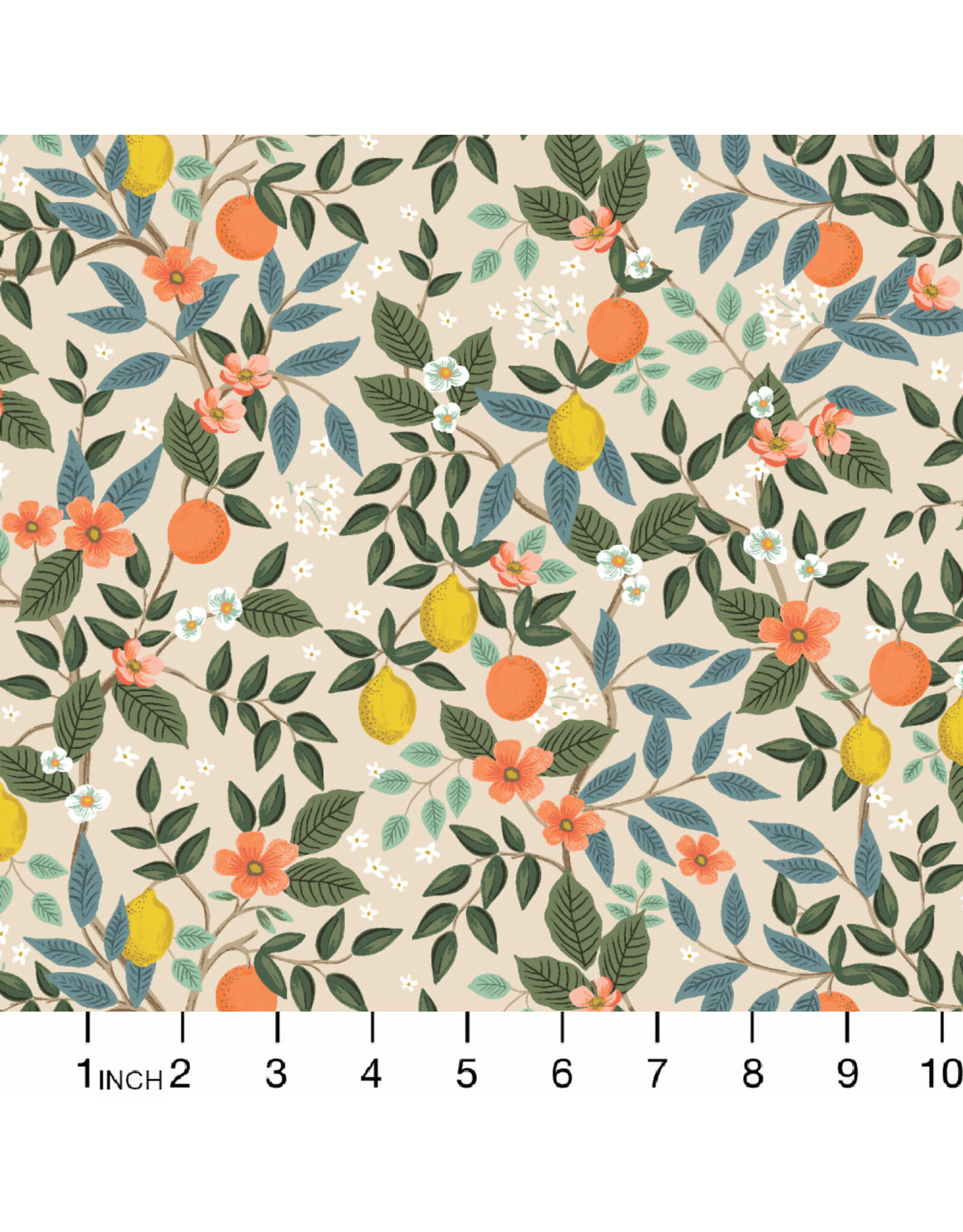 Rifle Paper Co. Bramble, Citrus Grove in Cream, Fabric Half-Yards