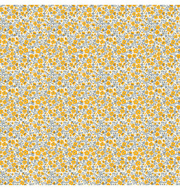 Figo Pocket Posies, Floral Dapple in Gold, Fabric Half-Yards