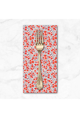 PD's Figo Collection Pocket Posies, Floral Dapple in Red, Dinner Napkin