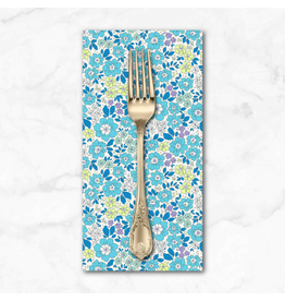 PD's Figo Collection Pocket Posies, Meadow in Blue, Dinner Napkin