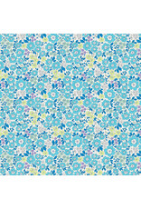 Figo Pocket Posies, Meadow in Blue, Fabric Half-Yards
