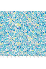 Figo Pocket Posies, Meadow in Blue, Fabric Half-Yards