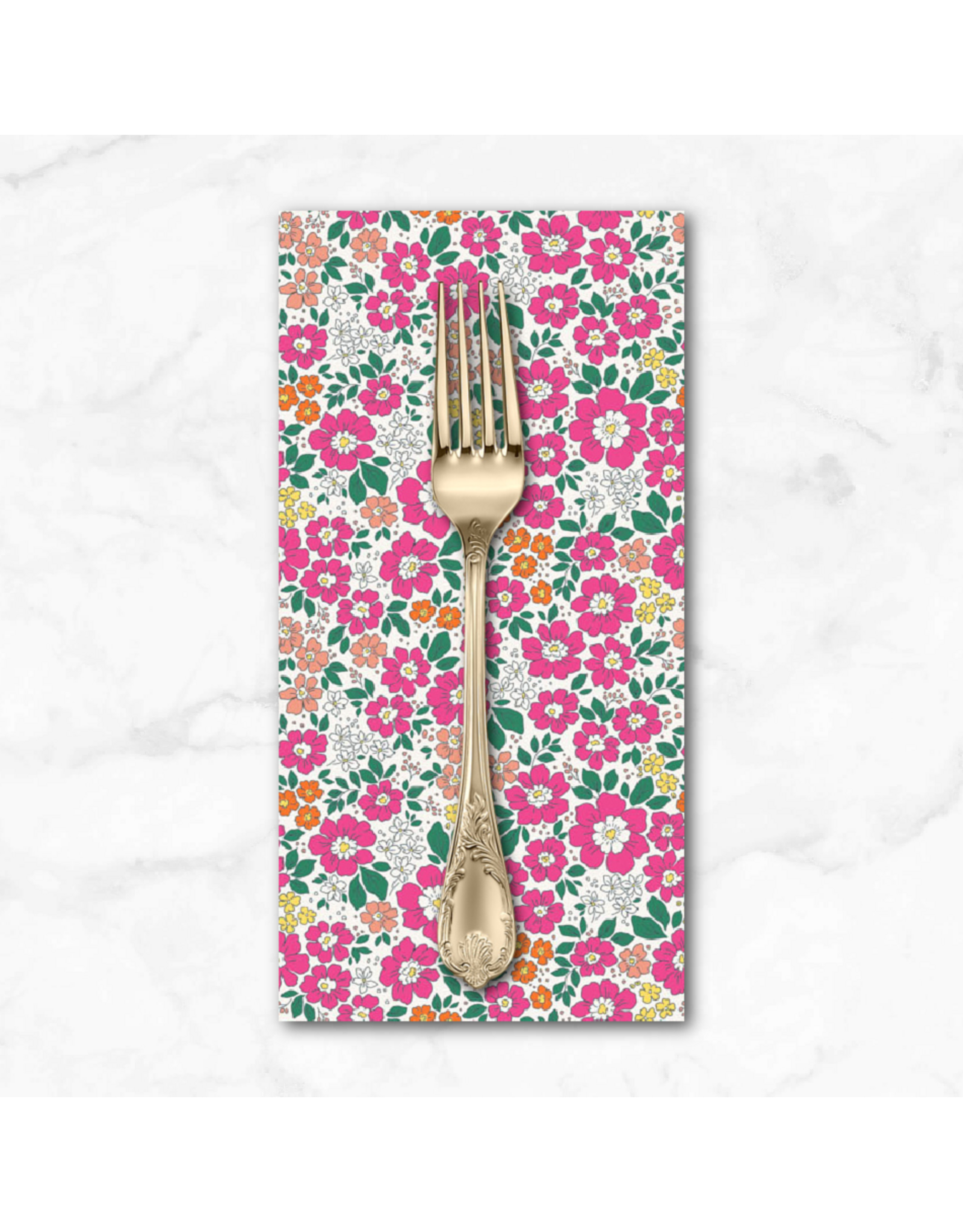 PD's Figo Collection Pocket Posies, Meadow in Pink, Dinner Napkin