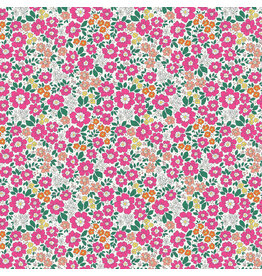 Figo Pocket Posies, Meadow in Pink, Fabric Half-Yards