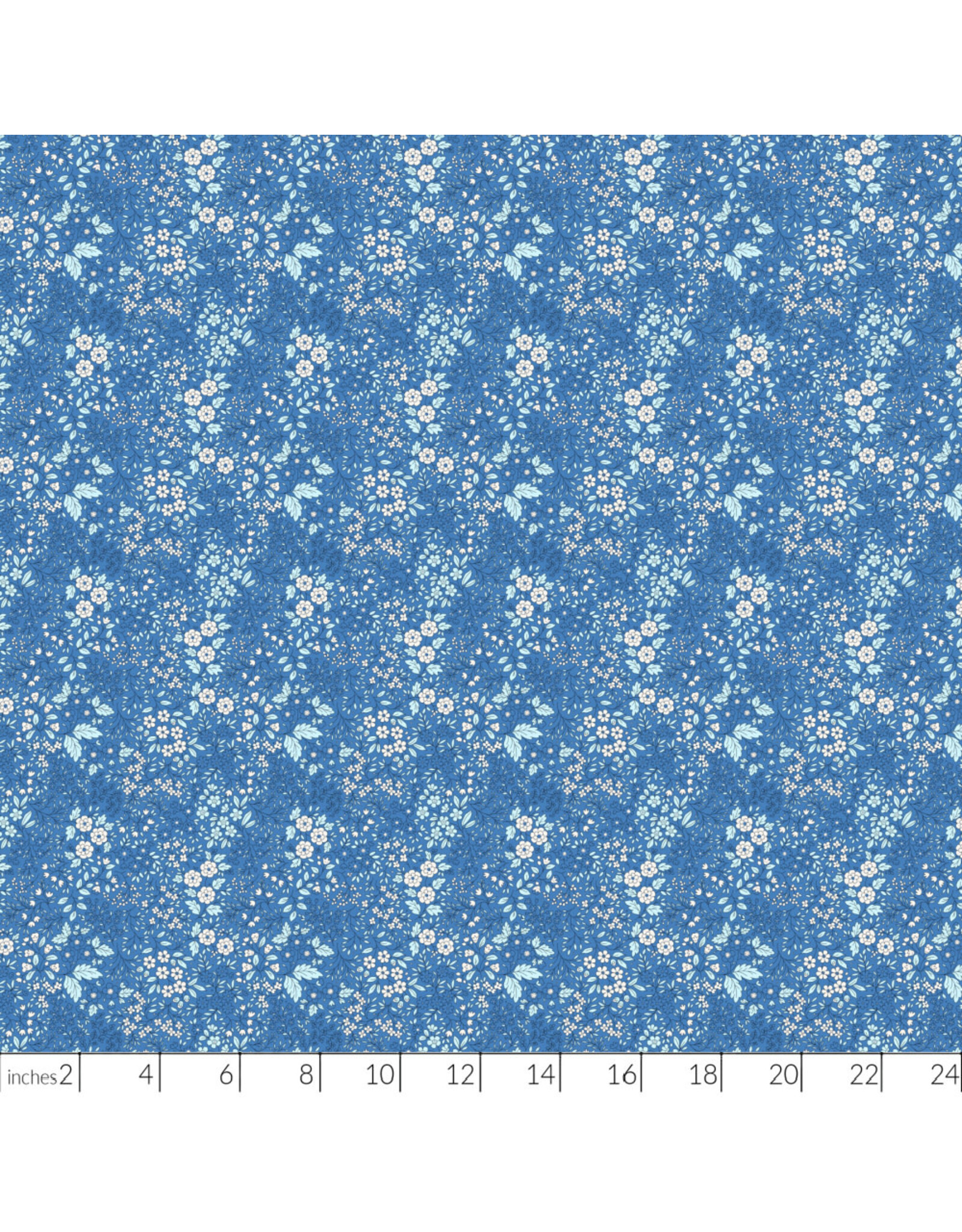 PD's Figo Collection Pocket Posies, Prairie in Blue, Dinner Napkin