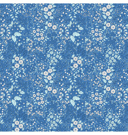 Figo Pocket Posies, Prairie in Blue, Fabric Half-Yards