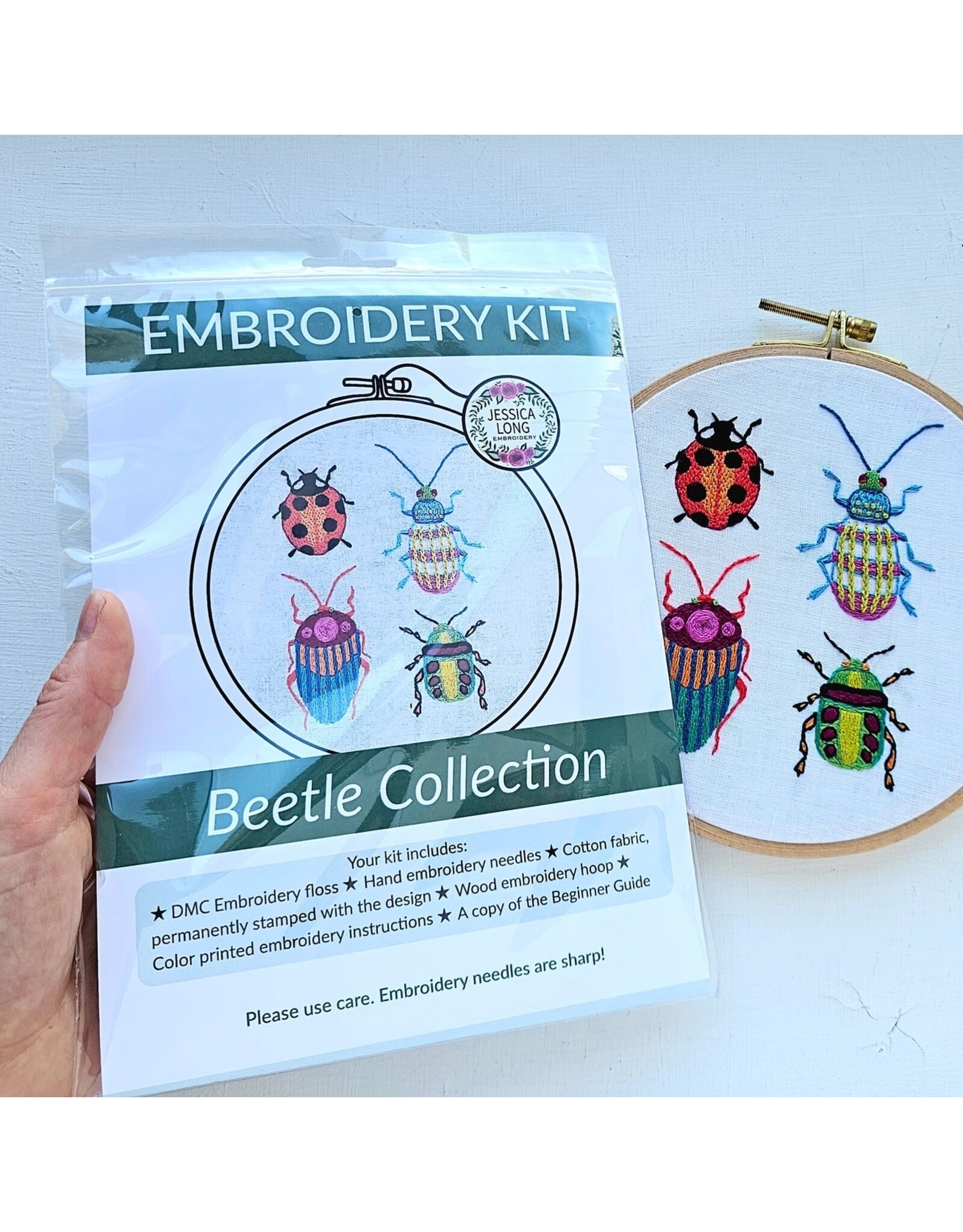 Jessica Long Embroidery Beetle Collection, Embroidery Kit