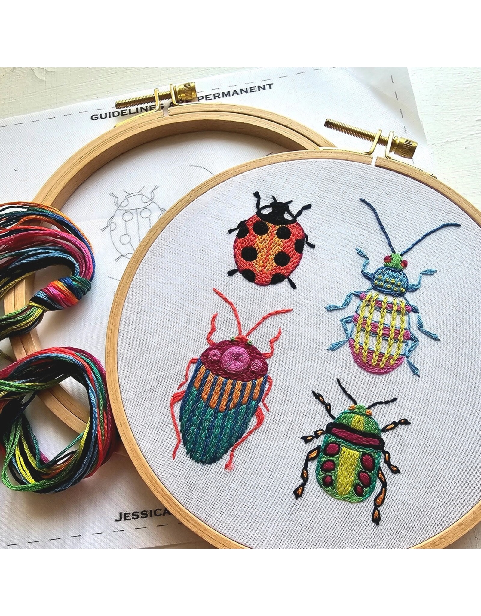Jessica Long Embroidery Beetle Collection, Embroidery Kit