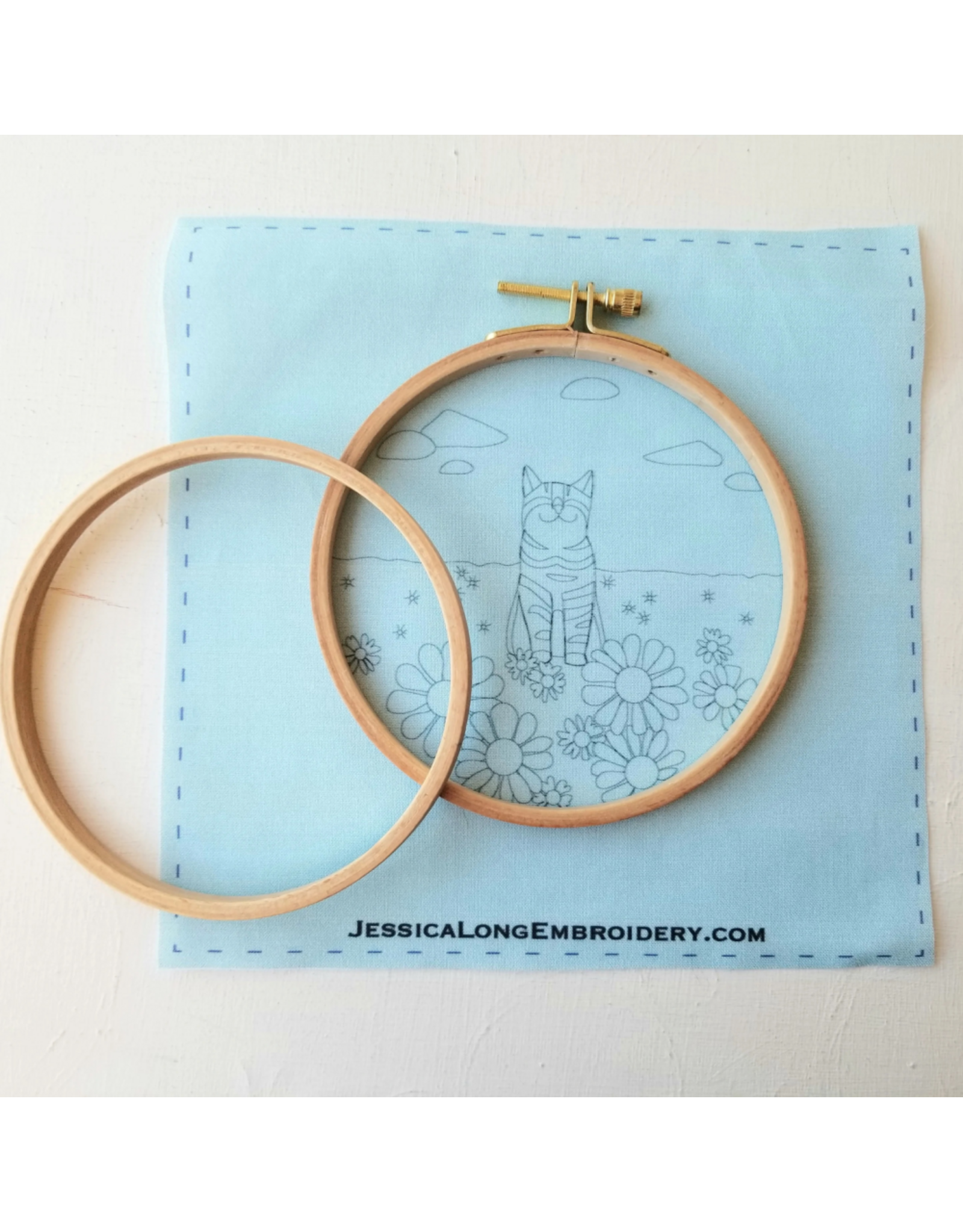 Jessica Long Embroidery Happy Place Happy Cat  Embroidery Kit