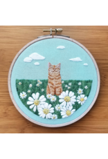 Jessica Long Embroidery Happy Place Happy Cat  Embroidery Kit