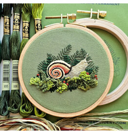 Jessica Long Embroidery Forest Snail, Embroidery Kit