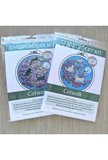 Jessica Long Embroidery Cats and Full Moon, Embroidery Kit