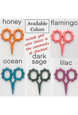 Matryoshka Doll Shop Tiny Embroidery Flower Scissors, Assorted Colors