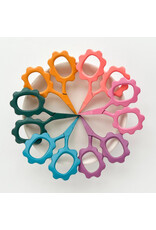 Matryoshka Doll Shop Tiny Embroidery Flower Scissors, Assorted Colors