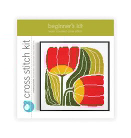 budgiegoods Twin Blooms Cross Stitch Kit by budgiegoods