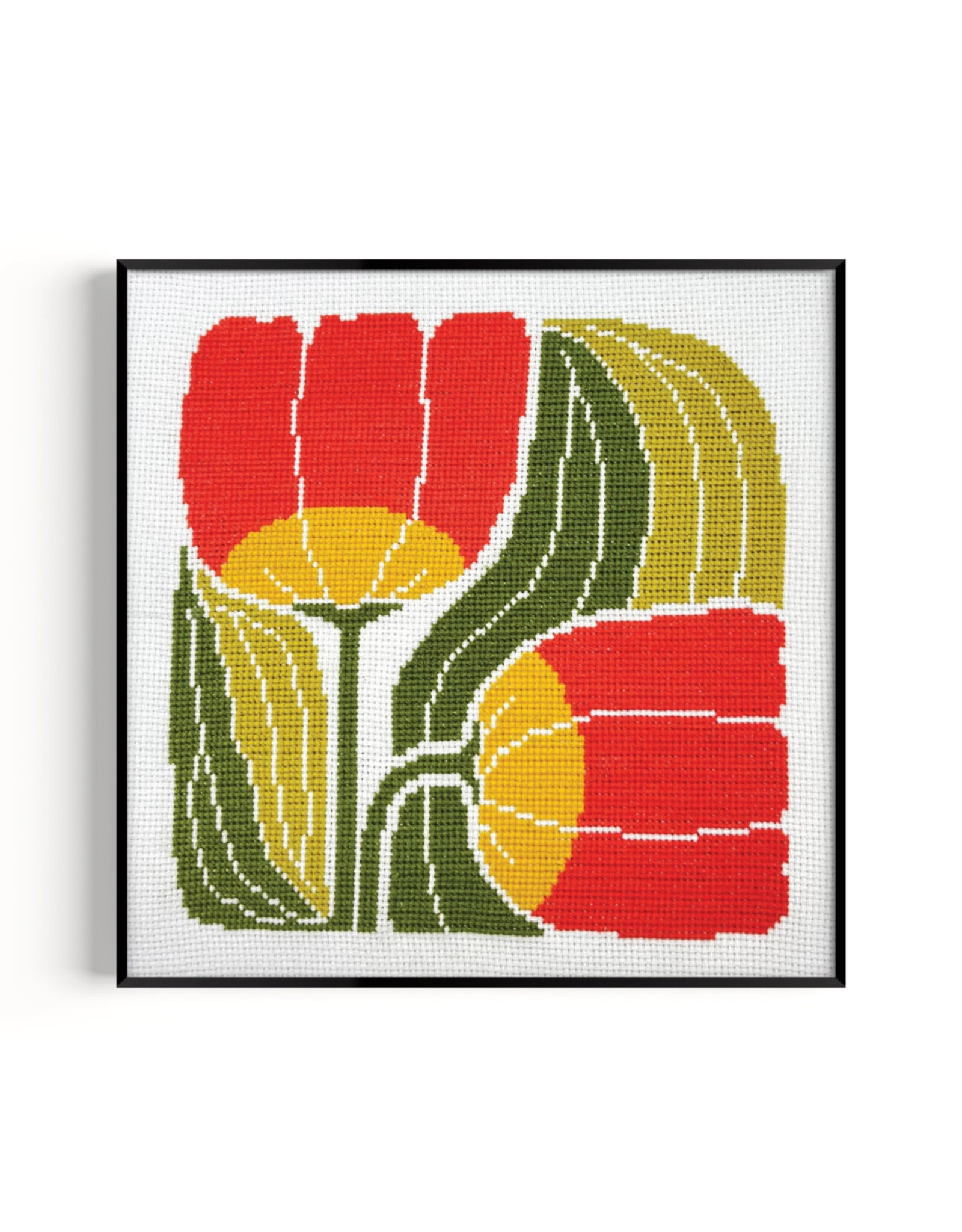 budgiegoods Twin Blooms Cross Stitch Kit by budgiegoods