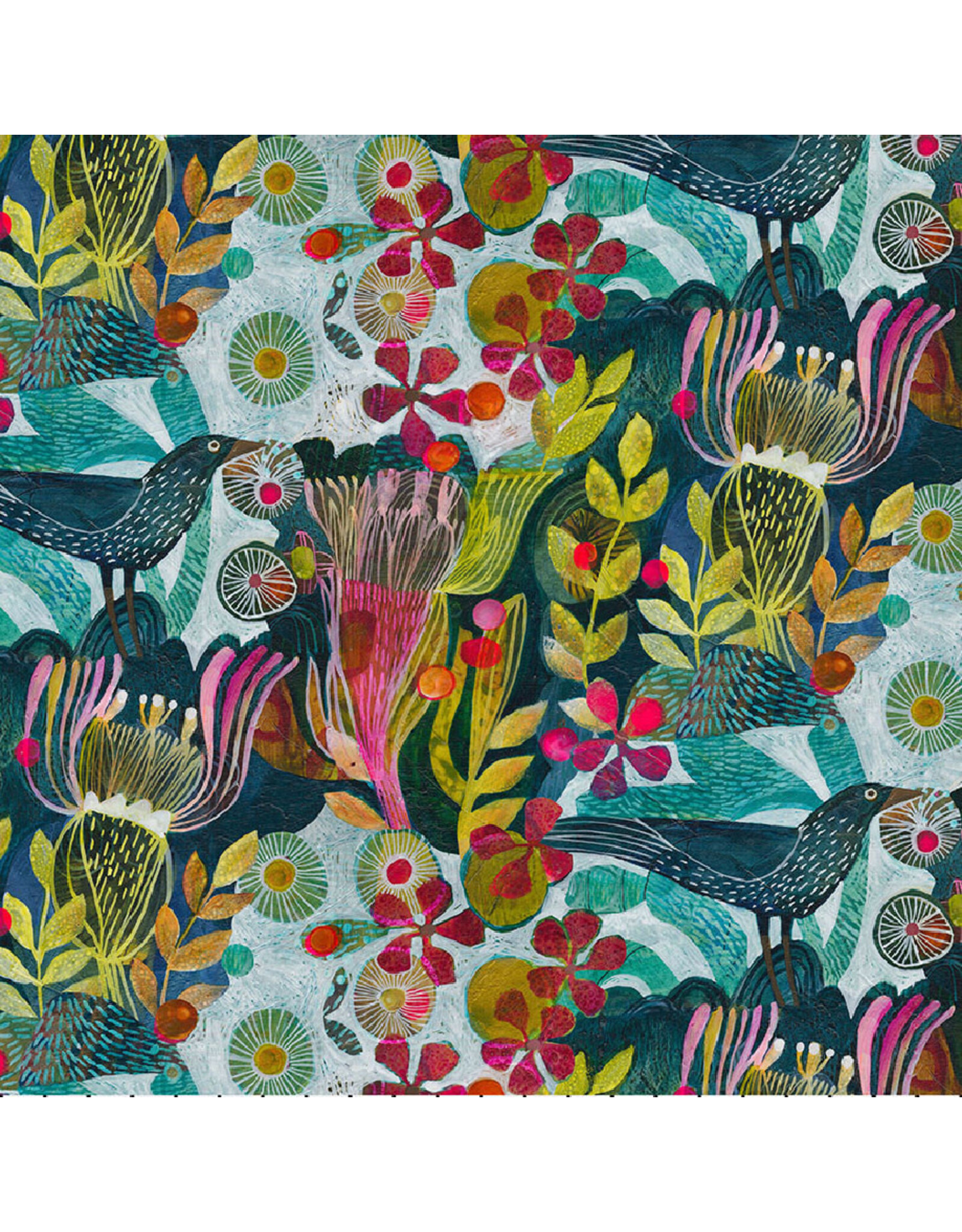 Esté MacLeod Colori, Blossoms in Pink, Fabric Half-Yards