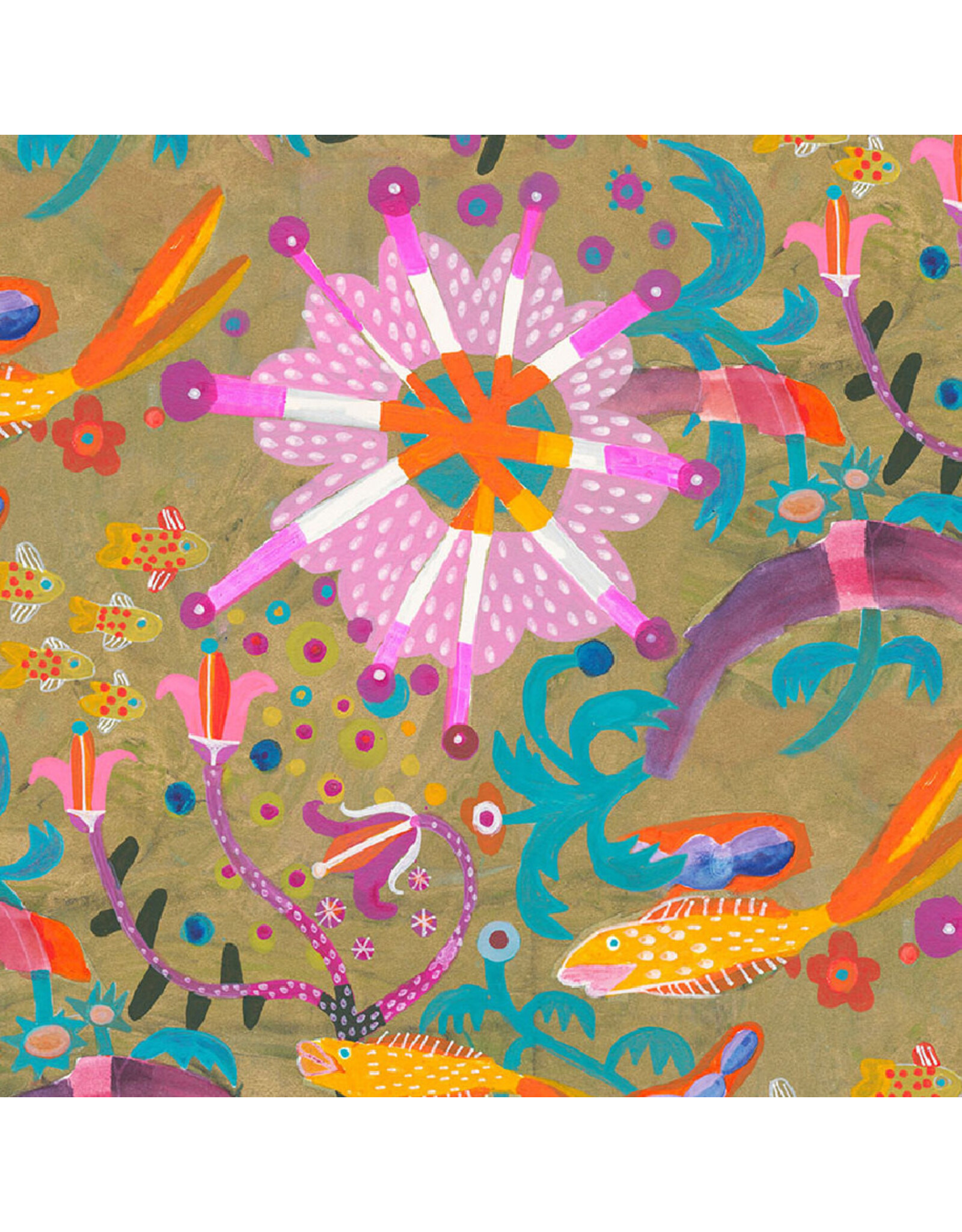 Esté MacLeod Colori, Goldfish Star in Gold, Fabric Half-Yards