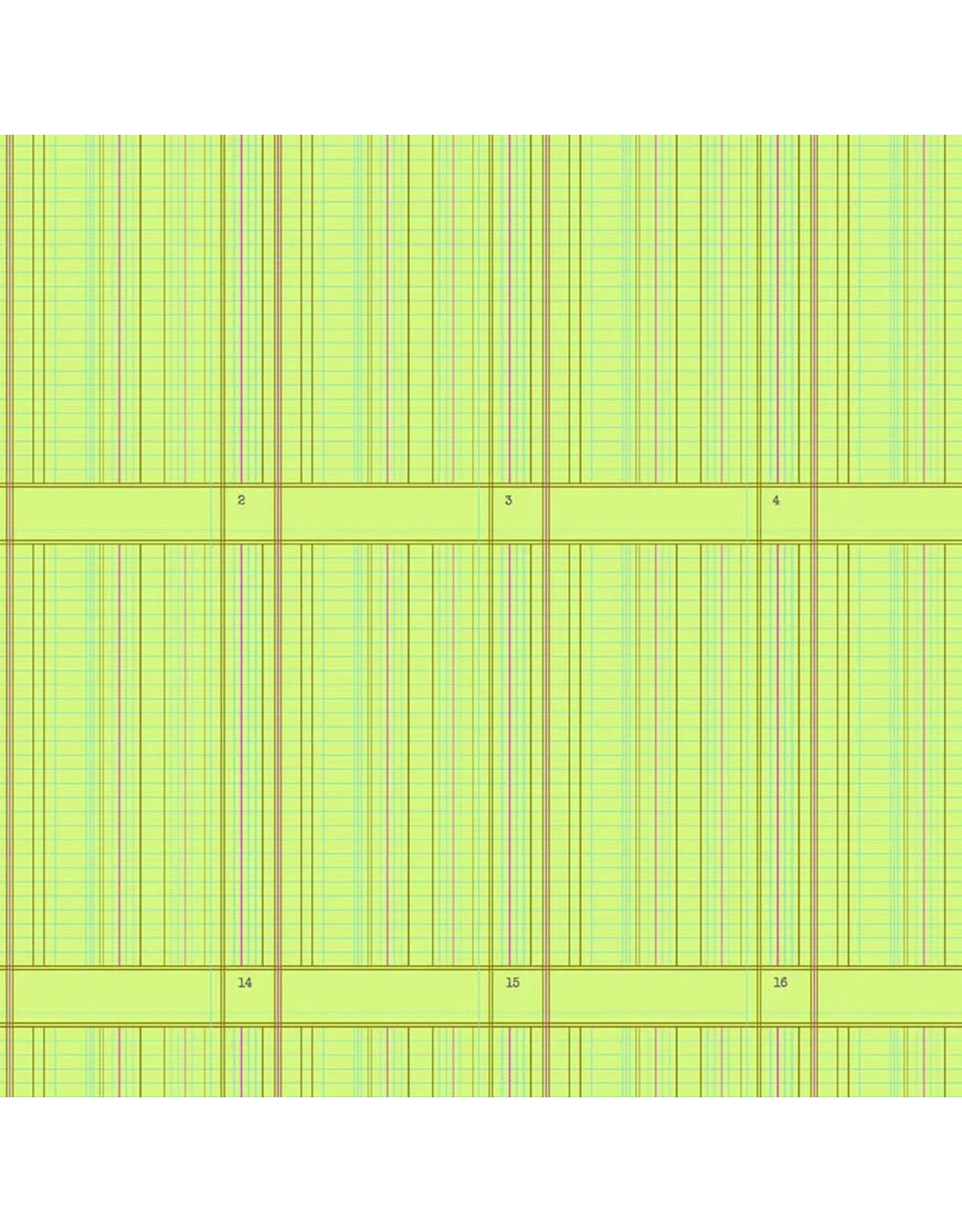 Alison Glass Sun Print 2026, Ledger in Pistachio, Fabric Half-Yards