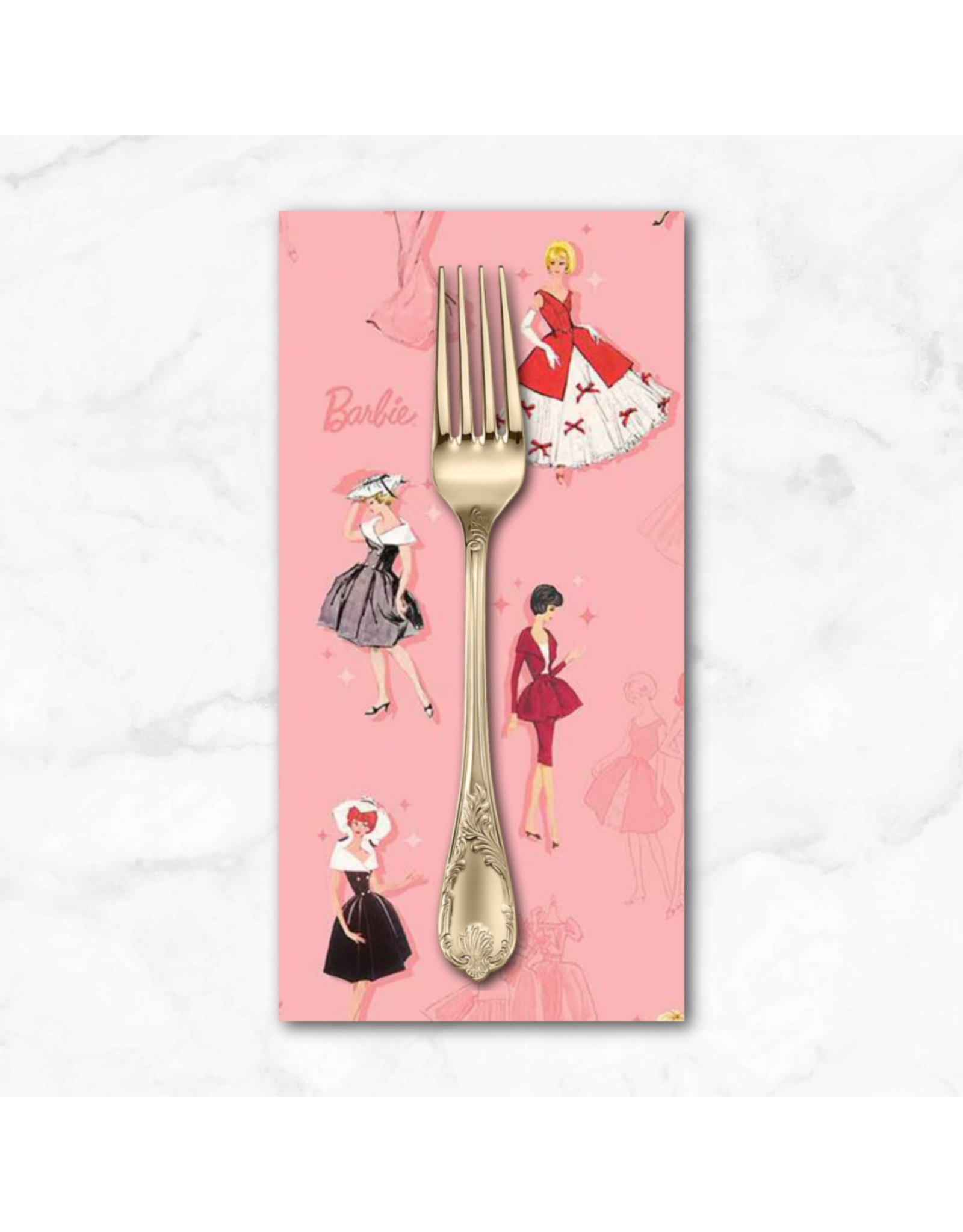 PD's Riley Blake Collection Barbie Vintage, Barbies in Pink, Dinner Napkin