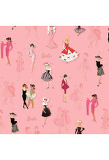 Riley Blake Fabrics Barbie Vintage, Barbies in Pink, Fabric Half-Yards