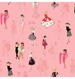 Riley Blake Fabrics Barbie Vintage, Barbies in Pink, Fabric Half-Yards