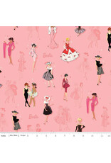 Riley Blake Fabrics Barbie Vintage, Barbies in Pink, Fabric Half-Yards