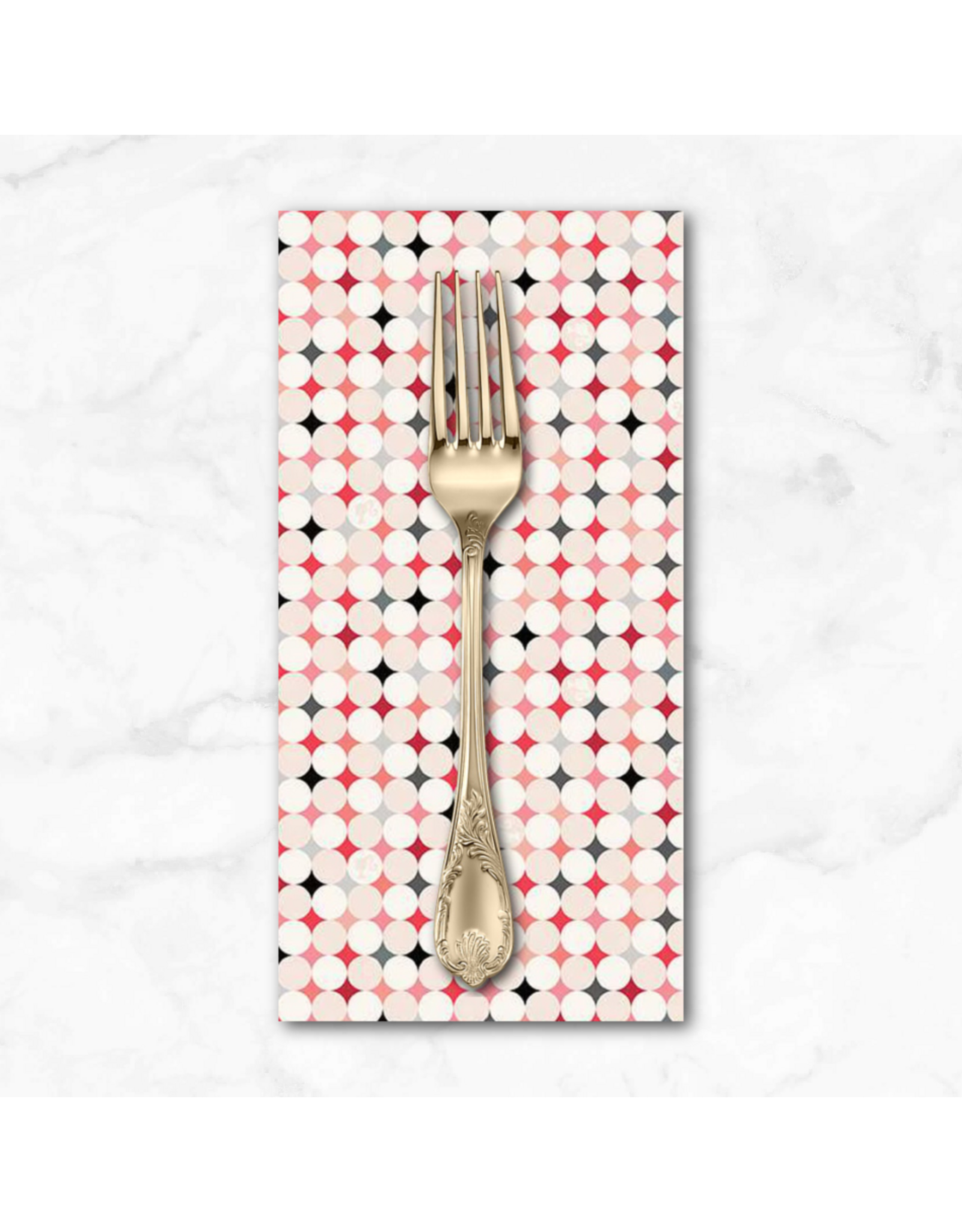 PD's Riley Blake Collection Barbie Vintage, Sparkle Dots in Blush, Dinner Napkin