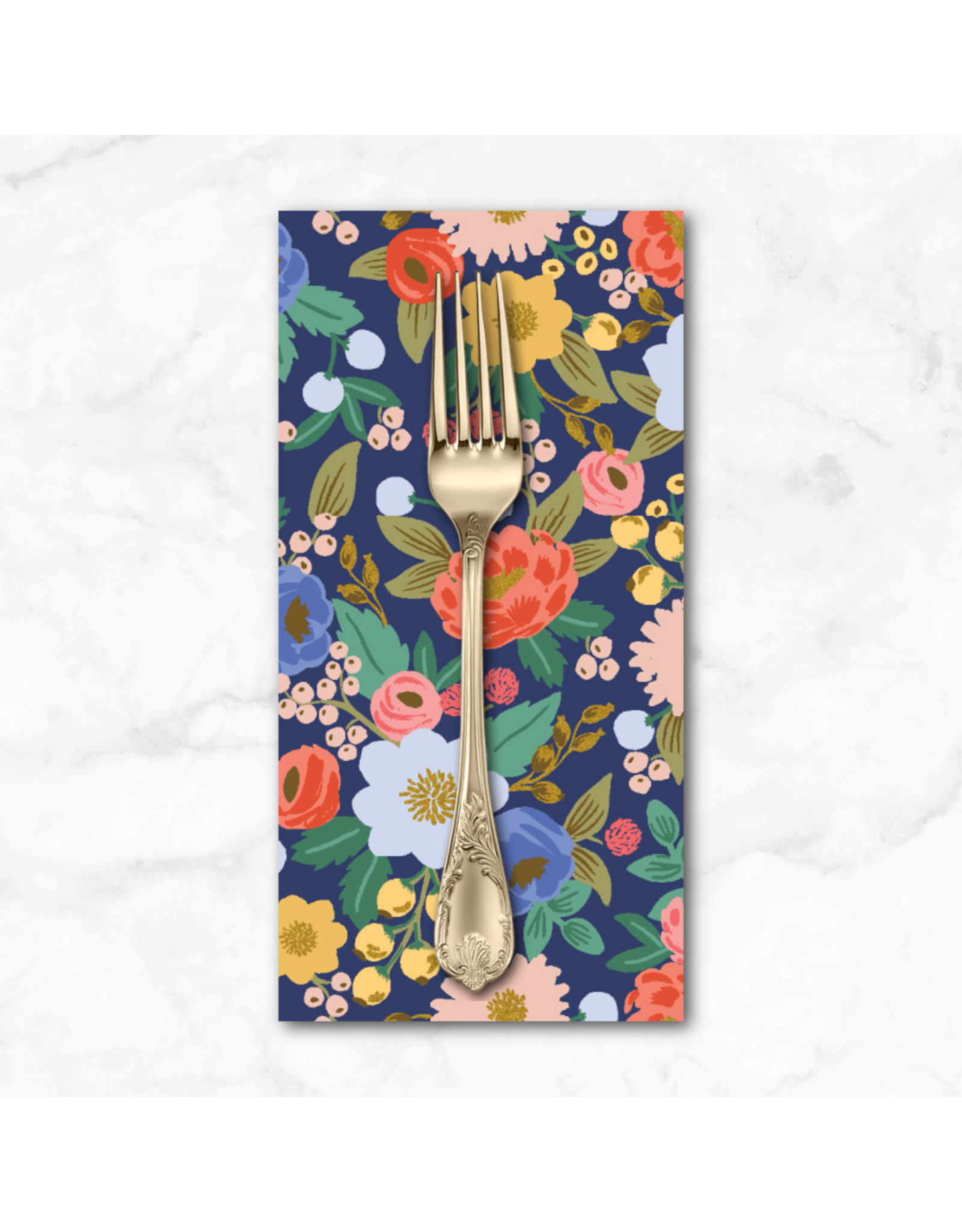 PD's Rifle Paper Co Collection Vintage Garden, Vintage Blossom in Blue, Dinner Napkin
