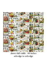 J. Wecker Frisch Egg Hunt, Easter Egg Collage in Multi, Fabric 12" Repeat