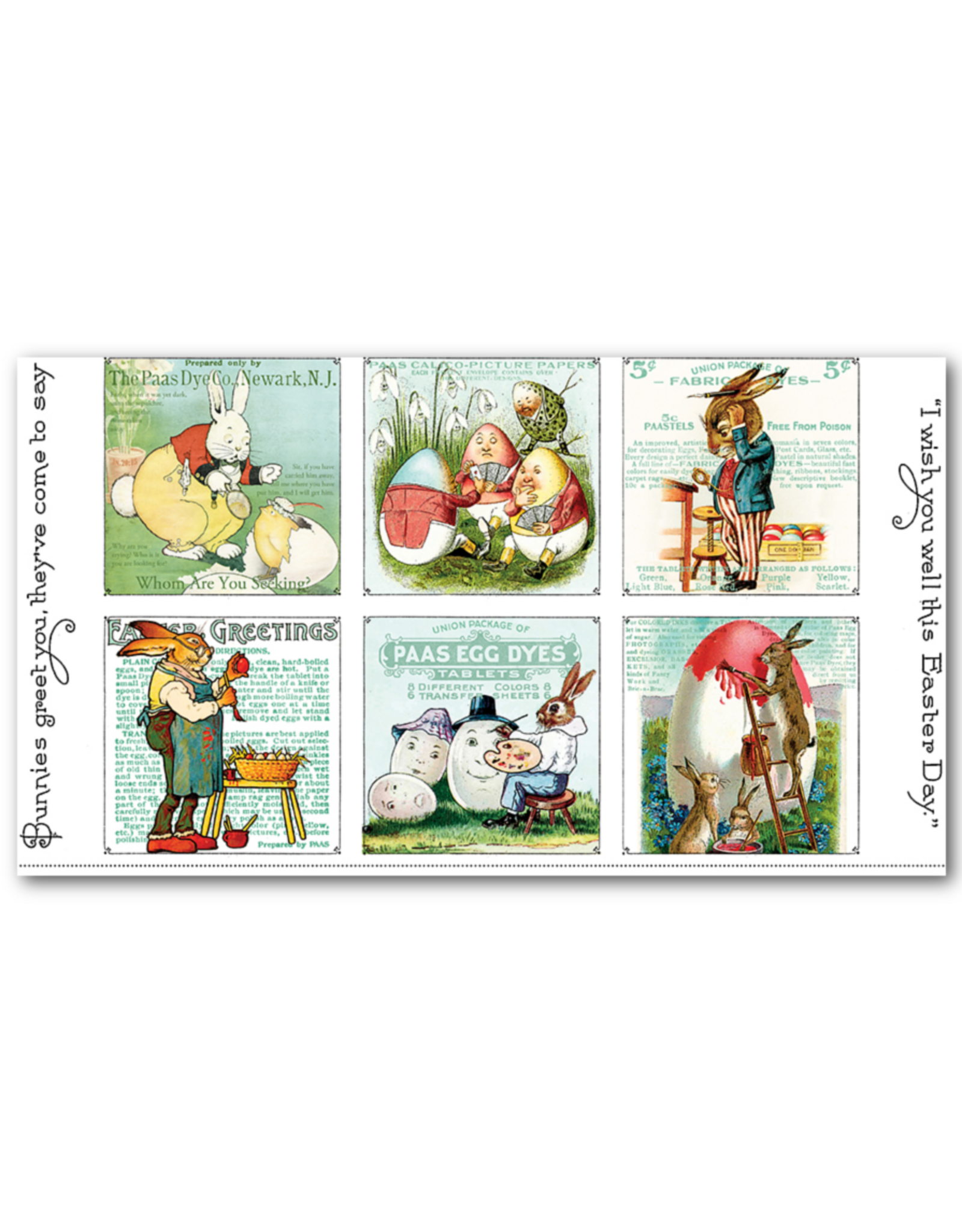 J. Wecker Frisch Egg Hunt, Large Patch Panel, 24" x 44" Fabric Panel