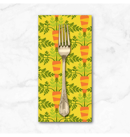 PD's Jane Sassaman Collection Vegetable Patch, Small Carrot in Yellow, Dinner Napkin