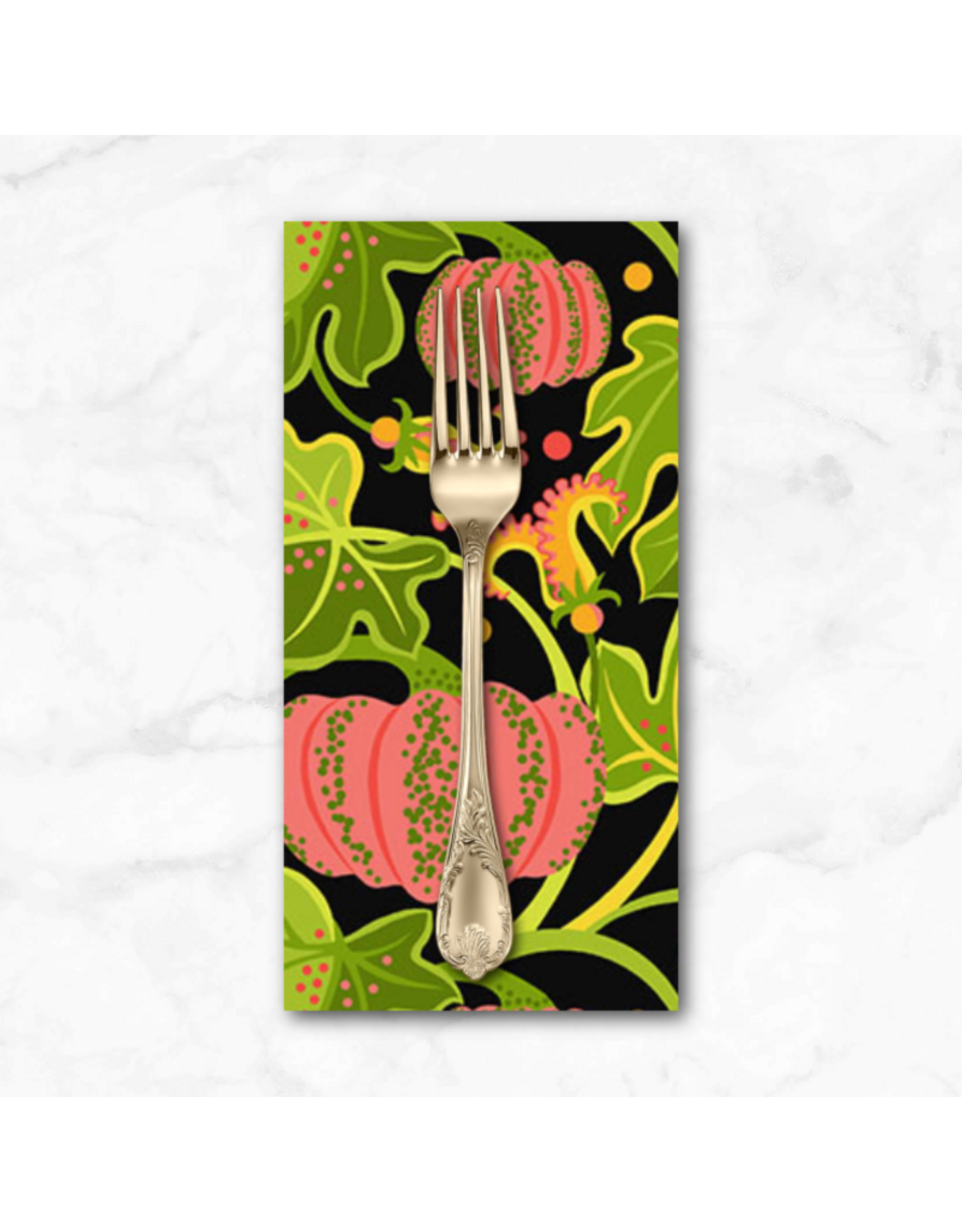 PD's Jane Sassaman Collection Vegetable Patch, Pumpkin in Pink, Dinner Napkin
