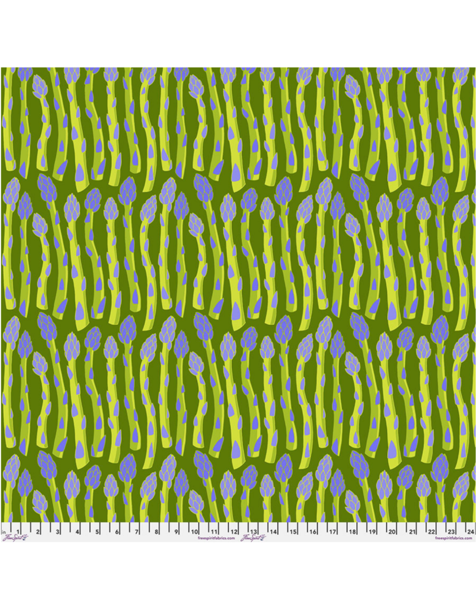 PD's Jane Sassaman Collection Vegetable Patch, Asparagus in Green, Dinner Napkin