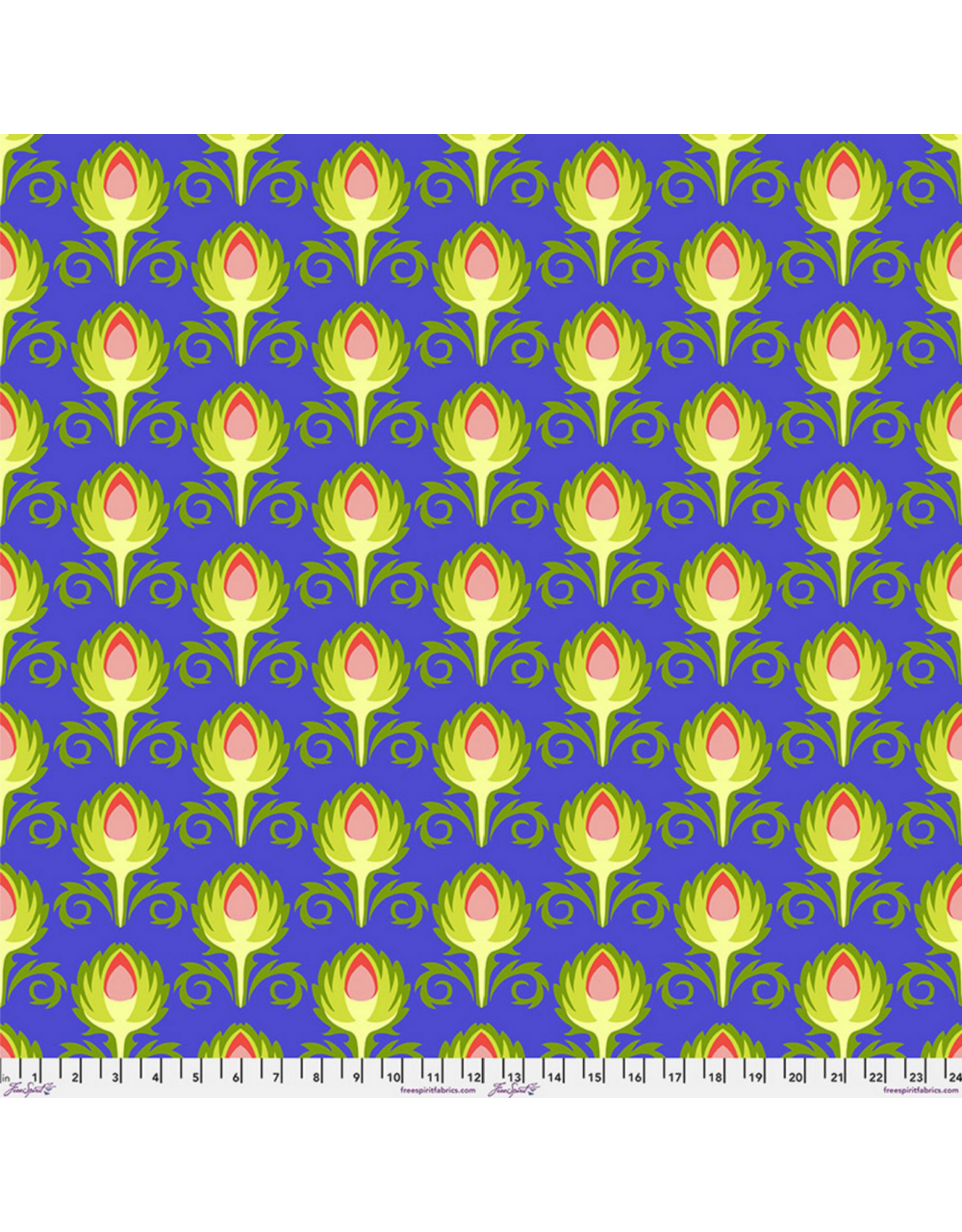 PD's Jane Sassaman Collection Vegetable Patch, Artichoke in Blue, Dinner Napkin