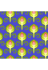 Jane Sassaman Vegetable Patch,  Artichoke in Blue, Fabric Half-Yards