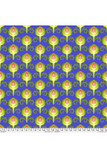 Jane Sassaman Vegetable Patch,  Artichoke in Blue, Fabric Half-Yards