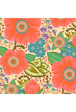 Anna Maria Overdressed, Honorable in Coral, Fabric Half-Yards