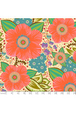 Anna Maria Overdressed, Honorable in Coral, Fabric Half-Yards