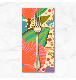 PD's Anna Maria Collection Overdressed, Honorable in Coral, Dinner Napkin