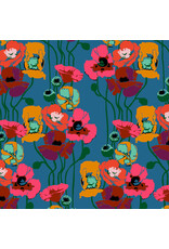 Anna Maria Overdressed, Pouring Poppies in Paint, Fabric Half-Yards