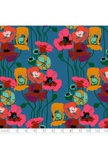 Anna Maria Overdressed, Pouring Poppies in Paint, Fabric Half-Yards