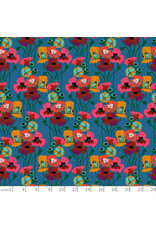 Anna Maria Overdressed, Pouring Poppies in Paint, Fabric Half-Yards